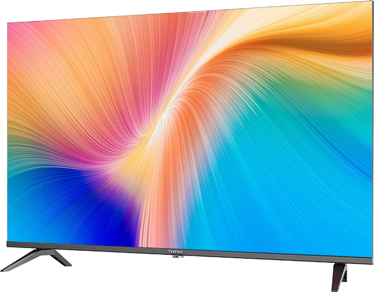 TEEVIEW TV43QUG Google Smart TV | 43 inch TeeView 4K UHD LED TV | 3xHDMI 2x USB | Ci+ | Triple Tuner DVB-T/T2/S/S2/C | Frameless Design | in Eindhoven geassembleerd