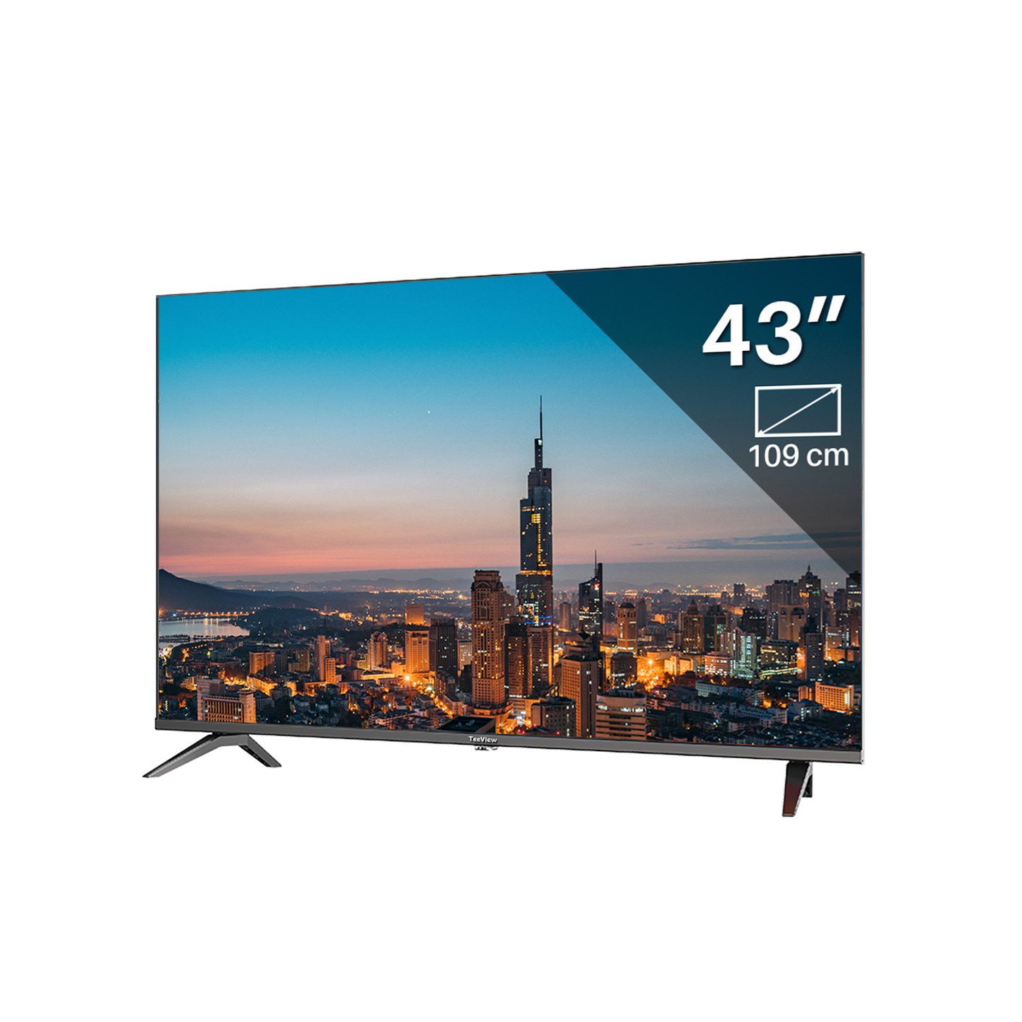 Google Smart TV | TeeView 43 inch QLED TV, 4K Ultra HD Google TV | 3xHDMI 2x USB | Ci+ | Triple Tuner DVB-T/T2/S/S2/C | Frameless Design | in Eindhoven geassembleerd | TV43QQG-EU