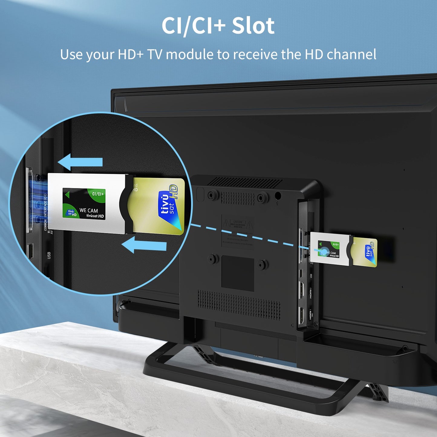 TuTu Standaard TV - LED HD - 32 inch/82 cm - Frameless Design - Enkelvoudige standaard - Tripple Tuner DVB-T/T2/S/S2/C - HDMI x3, USB x2, CI+ -	 In Eindhoven geassembleerd - TUB32HN1NC
