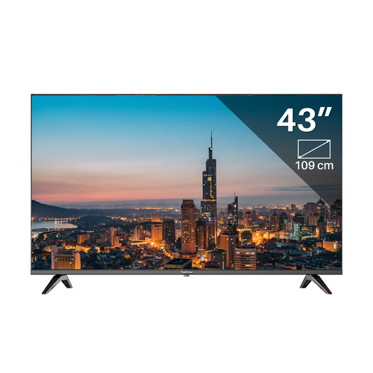 Google Smart TV | TeeView 43 inch QLED TV, 4K Ultra HD Google TV | 3xHDMI 2x USB | Ci+ | Triple Tuner DVB-T/T2/S/S2/C | Frameless Design | in Eindhoven geassembleerd | TV43QQG-EU