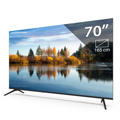 TeeView Google Smart TV - QLED 4K Ultra HD - 70 inch/177 cm - Frameless Design - Tripple Tuner DVB-T/T2/S/S2/C - HDMI x3, USB x2, CI+ - Voice Controle & Streaming apps - Geassembleerd in Eindhoven - TV70UQG-EU