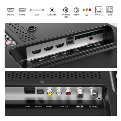 RCA HD VIDAA Smart TV | 24 Inch/60 cm | Trippel Tuner (DVB-T/T2/C/S/S2) | CI/Ci+ | Hotel Modus | VRS24HF1