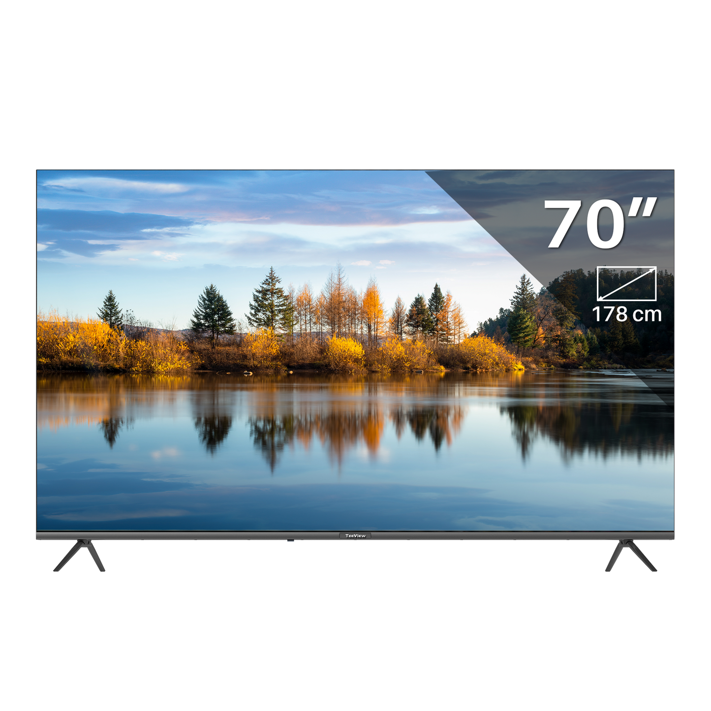 Google Smart TV | TeeView 70 inch QLED 4K Ultra HD Google TV | 3xHDMI 2x USB | Ci+ | Triple Tuner DVB-T/T2/S/S2/C | Frameless Design | Smart TV | in Eindhoven geassembleerd | TeeView TV70UQG-EU