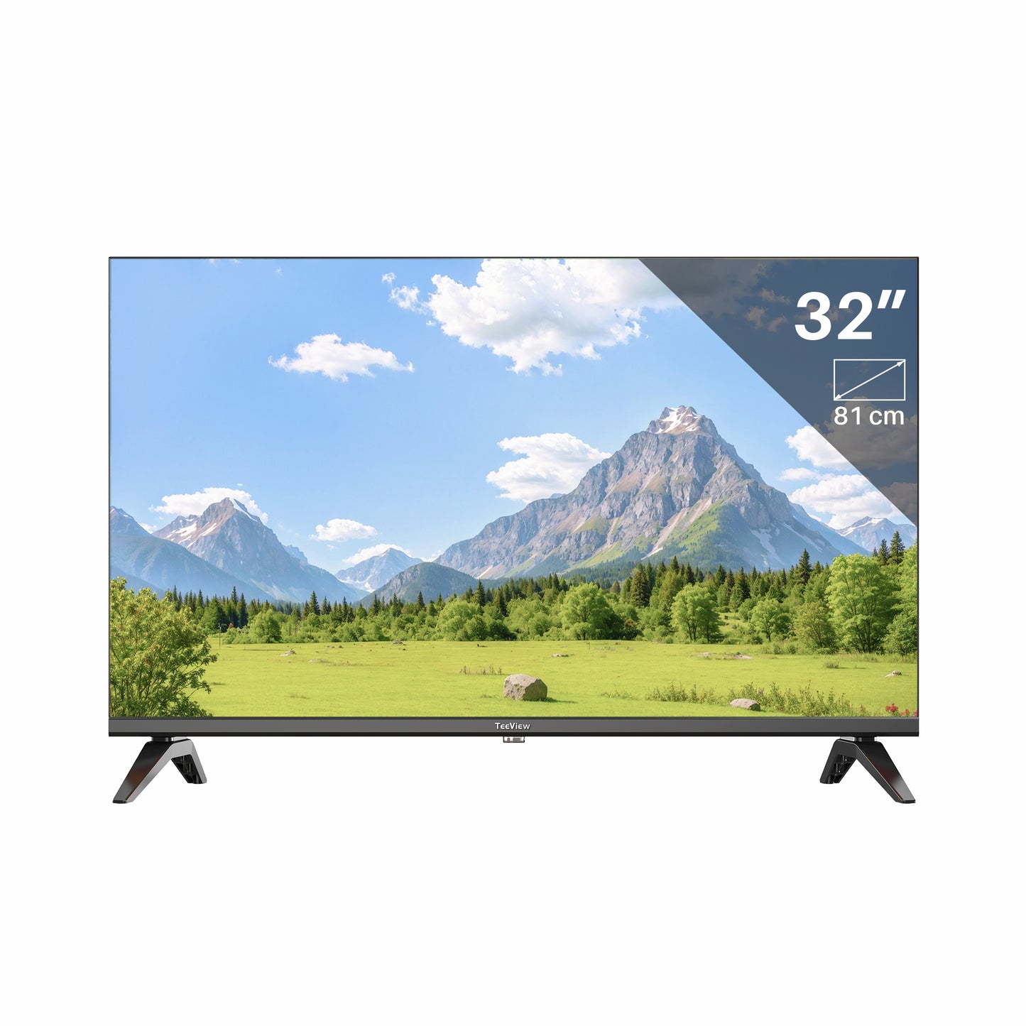 TeeView 32 inch HD LED TV | 3x HDMI | 2x USB | Ingebouwde USB Mediaspeler | Frameless Design | In Eindhoven geassembleerd | TV32QHA-EU