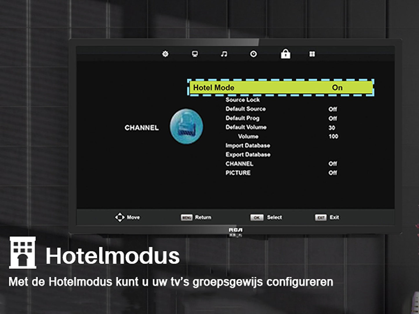 RCA Standaard TV - LED Full HD - 40 inch/102 cm - Frameless Design - Tripple Tuner DVB-T/T2/S/S2/C - HDMI x3, USB x2, CI+ - Hotel Mode - Geassembleerd in Eindhoven - NRB40FQ1
