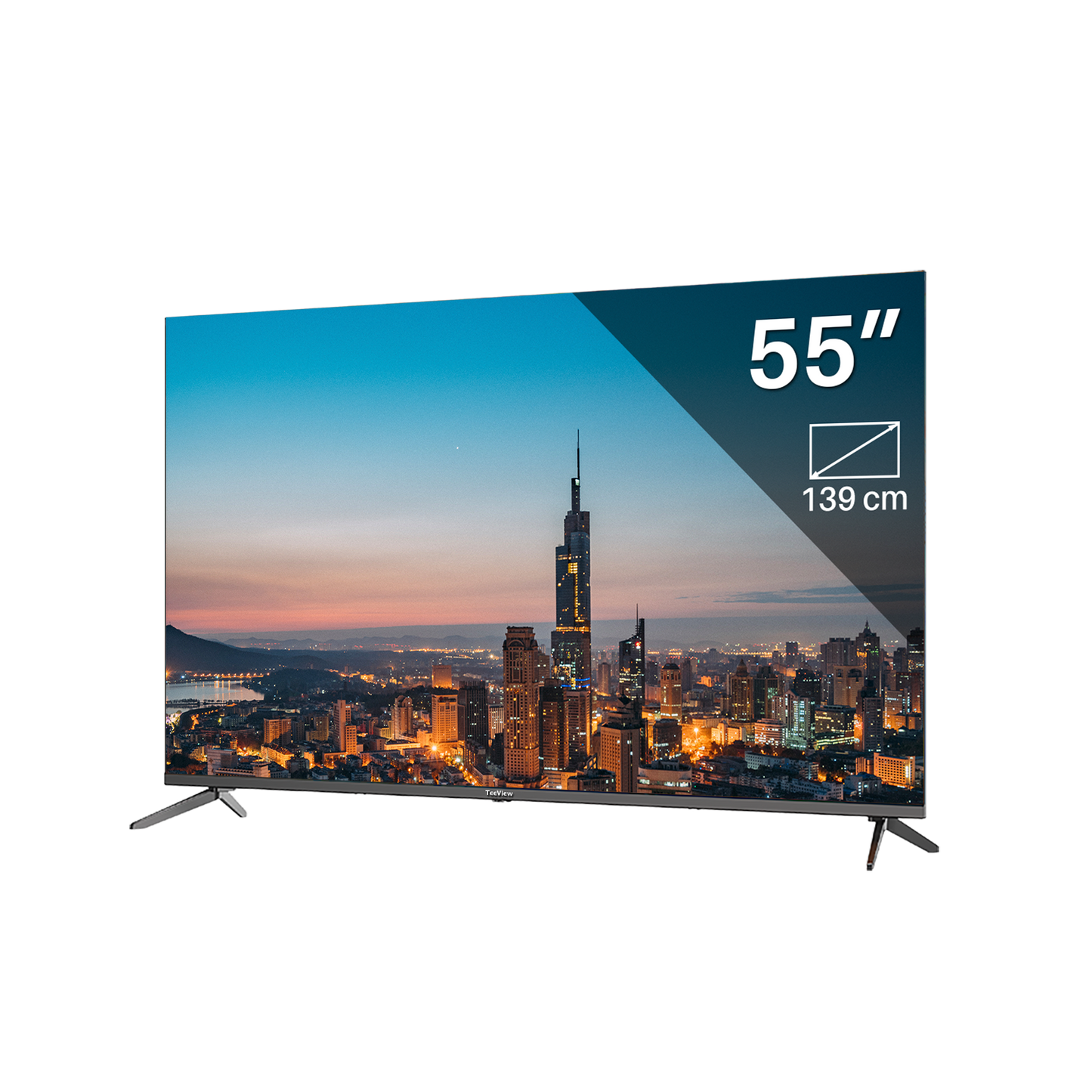 Google Smart TV | TeeView QLED TV 55 inch | 4K Ultra HD | Frameless Design | in Eindhoven geassembleerd | TV55QQG-EU
