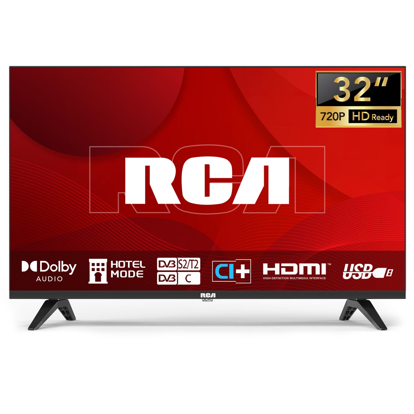 RCA HD LED TV | 32 Inch/81 cm | Frameless | Triple Tuner (DVB-T/T2-C/CI+-S/S2) | HDMI | CI+ | USB Media Player | Hotelmodus | Dolby Audio | In Eindhoven geassembleerd | NRB32HQ1