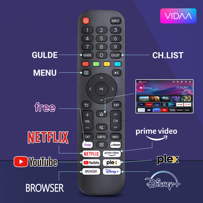 RCA HD VIDAA Smart TV | 24 Inch/60 cm | Trippel Tuner (DVB-T/T2/C/S/S2) | CI/Ci+ | Hotel Modus | VRS24HF1