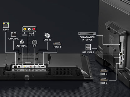 RCA Google Smart TV - LED HD - 32 inch/82 cm - Frameless Design - Enkelvoudige standaard - Tripple Tuner DVB-T/T2/S/S2/C - HDMI x3, USB x2, CI+ - Voice Controle & Streaming apps - Geassembleerd in Eindhoven - SRG32HQ1C