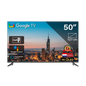 4K Ultra HD Google TV | TeeView 50 inch QLED TV | 3xHDMI 2x USB | Ci+ | Triple Tuner DVB-T/T2/S/S2/C | Frameless Design | Smart TV | in Eindhoven geassembleerd | TeeView TV50QQG-EU
