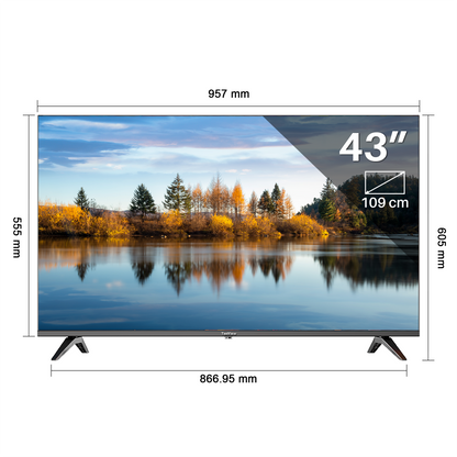 Google Smart TV | TeeView | 43 inch TeeView 4K UHD LED TV | 3xHDMI 2x USB | Ci+ | Triple Tuner DVB-T/T2/S/S2/C | Frameless Design | in Eindhoven geassembleerd | TV43QUG-EU