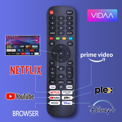 RCA VIDAA Smart TV - LED HD - 32 inch/82 cm - Frameless Design - Tripple Tuner DVB-T/T2/S/S2/C - HDMI x3, USB x2, CI+ - Streaming apps - Geassembleerd in Eindhoven - VRS32HQ1