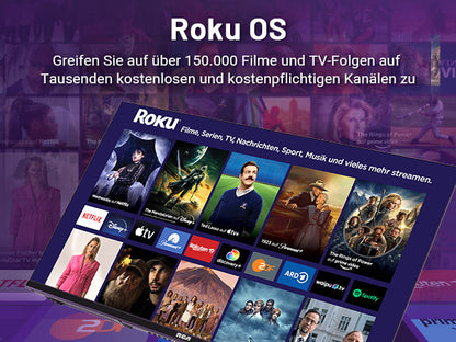 RCA Roku Smart TV - LED HD - 24 inch/61 cm - Frameless Design - Tripple Tuner DVB-T/T2/S/S2/C - HDMI x3, USB x2, CI+ - Streaming apps - RK24HF1