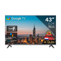 Google Smart TV | TeeView 43 inch QLED TV, 4K Ultra HD Google TV | 3xHDMI 2x USB | Ci+ | Triple Tuner DVB-T/T2/S/S2/C | Frameless Design | in Eindhoven geassembleerd | TV43QQG-EU