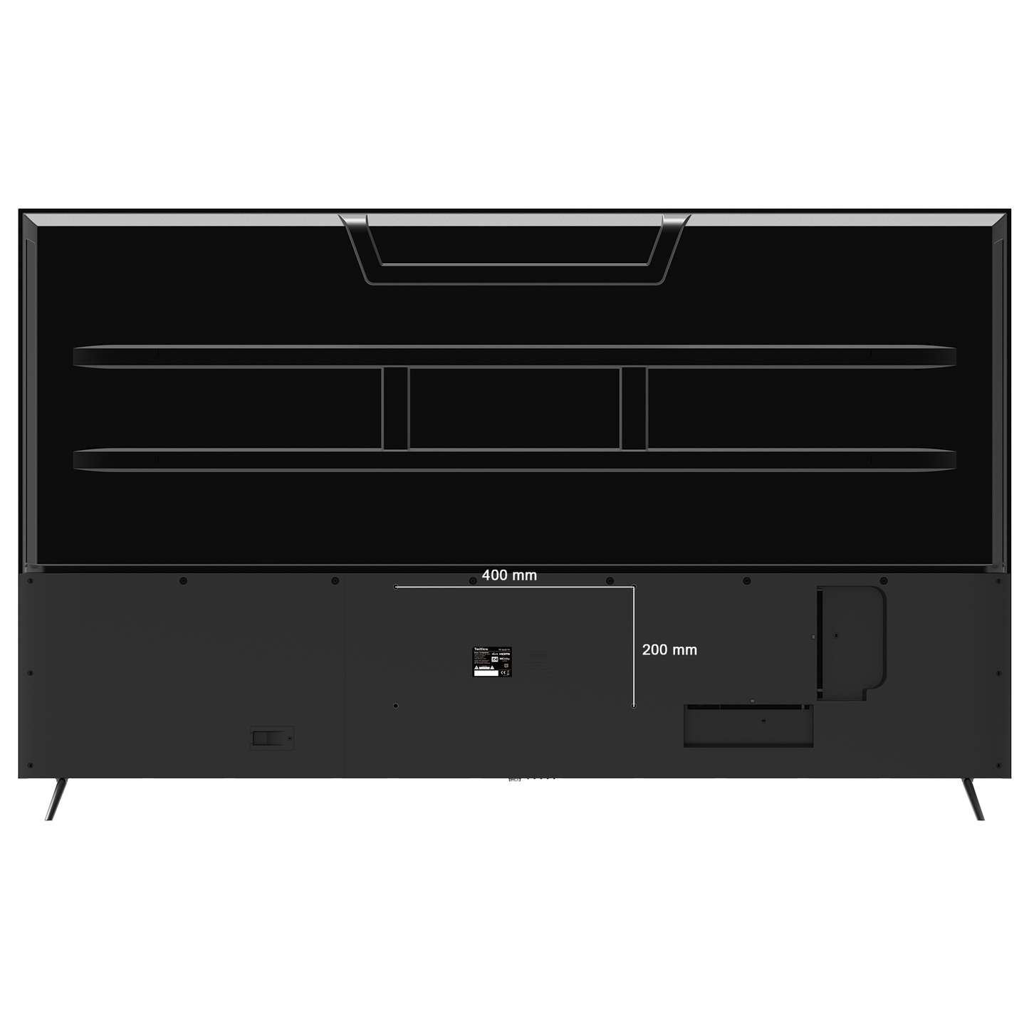 TeeView Google Smart TV - QLED 4K - 75 inch/191 cm - Frameless Design - Tripple Tuner DVB-T/T2/S/S2/C - HDMI x3, USB x2, CI+ - Voice Controle	& Streaming apps - In Eindhoven geassembleerd - TV75QQG-EU
