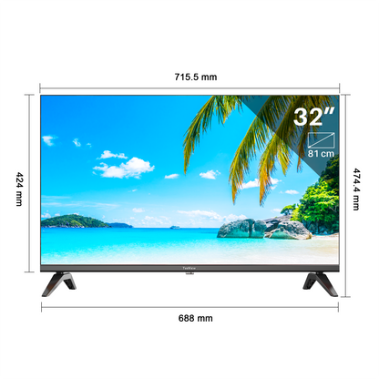 Google Smart TV | TeeView 32 inch LED TV | Frameless design | In Eindhoven geassembleerd | TV32QHG-EU