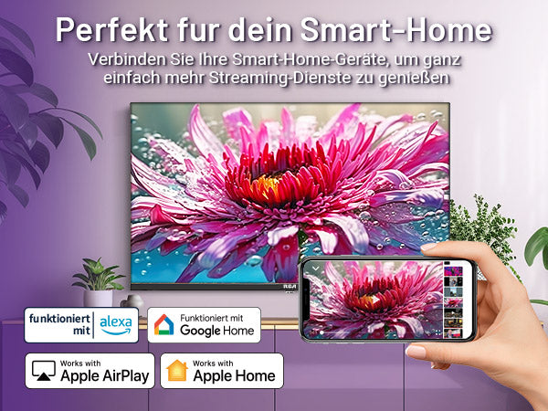 RCA Roku Smart TV - LED HD - 24 inch/61 cm - Frameless Design - Tripple Tuner DVB-T/T2/S/S2/C - HDMI x3, USB x2, CI+ - Streaming apps - RK24HF1