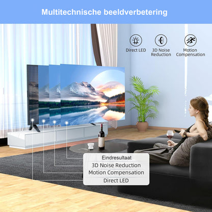 TuTu Android Smart TV - LED Full HD - 42 inch/108 cm - Frameless Design - Tripple Tuner DVB-T/T2/S/S2/C - HDMI x2, USB x2, CI+ - Voice Controle & Streaming apps - Geassembleerd in Eindhoven - TUS42FD1A