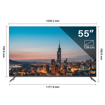 Google Smart TV | TeeView QLED TV 55 inch | 4K Ultra HD | Frameless Design | in Eindhoven geassembleerd | TV55QQG-EU