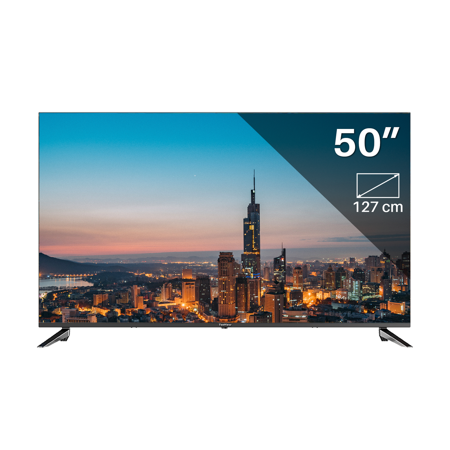 4K Ultra HD Google TV | TeeView 50 inch QLED TV | 3xHDMI 2x USB | Ci+ | Triple Tuner DVB-T/T2/S/S2/C | Frameless Design | Smart TV | in Eindhoven geassembleerd | TeeView TV50QQG-EU