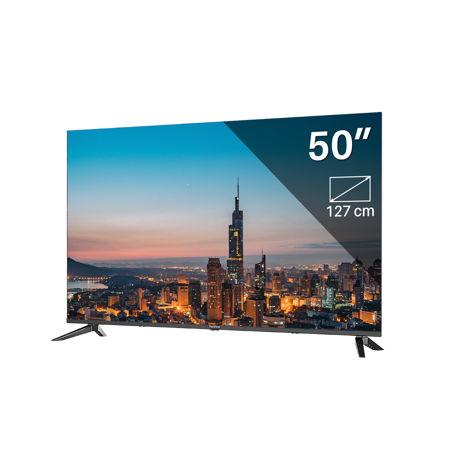 4K Ultra HD Google TV | TeeView 50 inch QLED TV | 3xHDMI 2x USB | Ci+ | Triple Tuner DVB-T/T2/S/S2/C | Frameless Design | Smart TV | in Eindhoven geassembleerd | TeeView TV50QQG-EU
