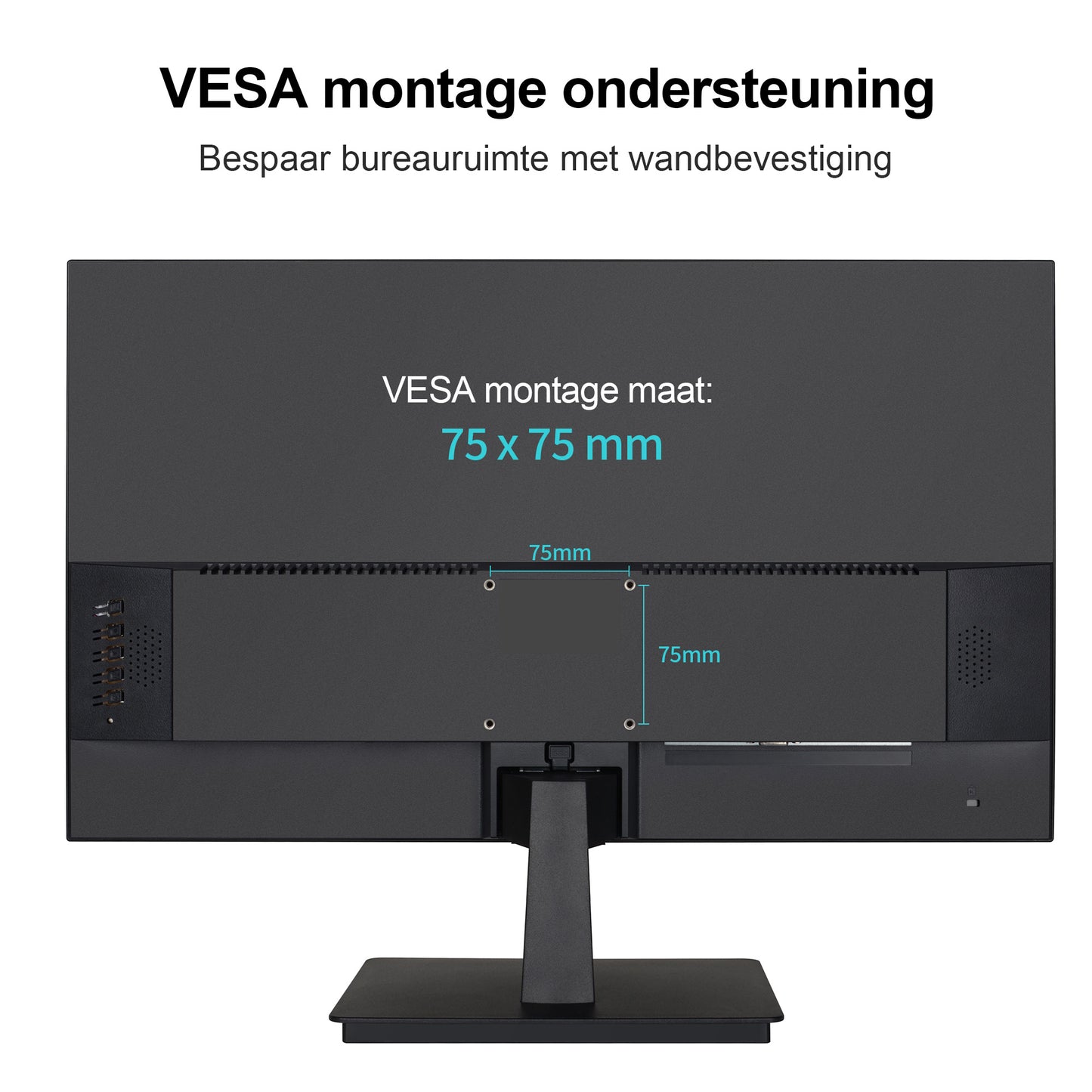 TuTu Standaard Monitor -  Full HD 75Hz LED - 22 inch/56 cm - HDMI, VGA, Audio Out - Inclusief HDMI kabel - F2145M (TU215M1)
