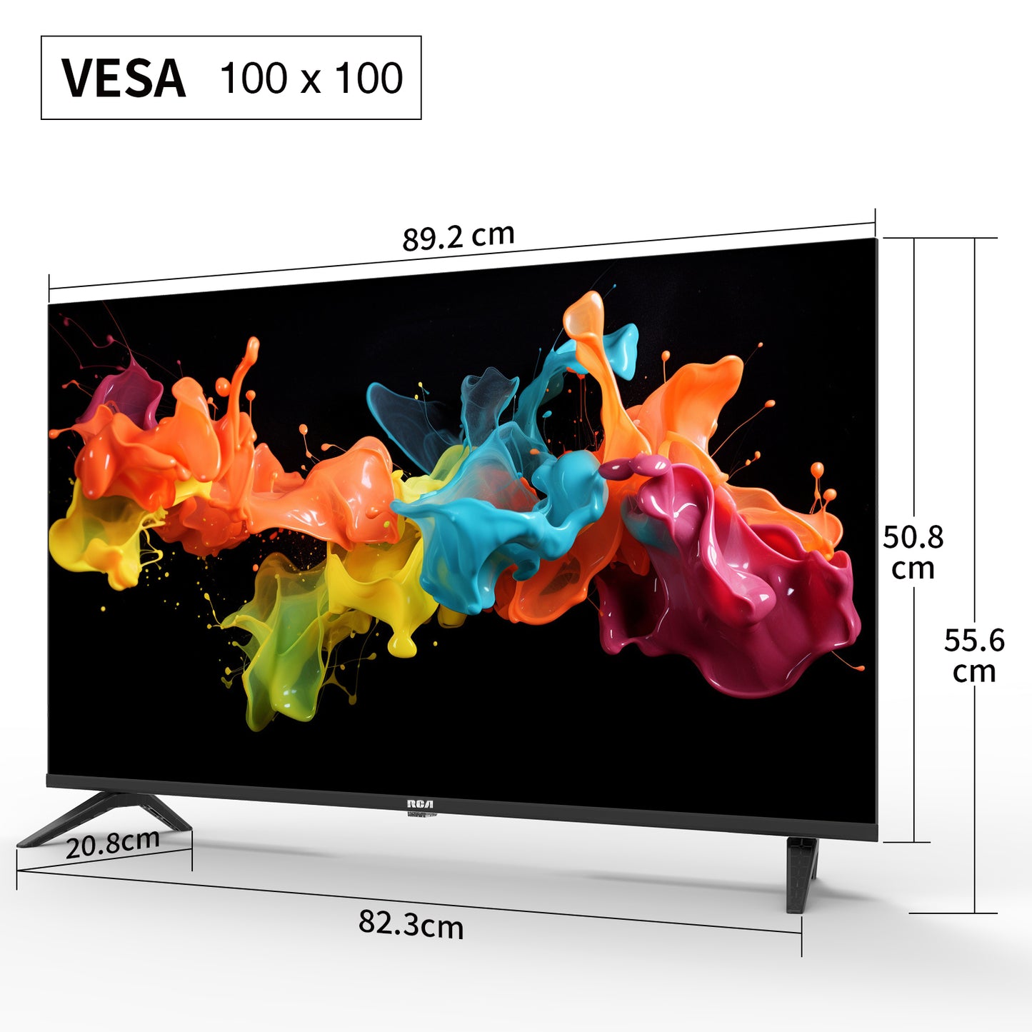RCA Standaard TV - LED Full HD - 40 inch/102 cm - Frameless Design - Tripple Tuner DVB-T/T2/S/S2/C - HDMI x3, USB x2, CI+ - Hotel Mode - Geassembleerd in Eindhoven - NRB40FQ1