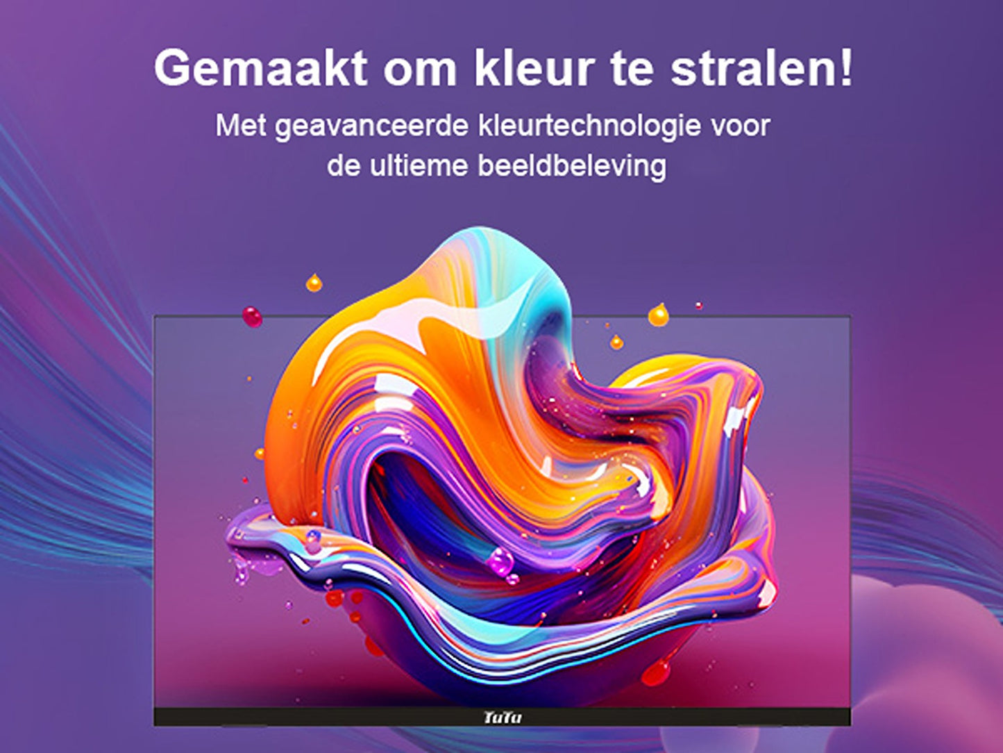 TuTu Vidaa TV - LED HD - 32 inch/82 cm - Frameless Design - Tripple Tuner DVB-T/T2/S/S2/C - HDMI x3, USB x2, CI+ - Streaming apps - In Eindhoven geassembleerd -	TUV32HQ1B