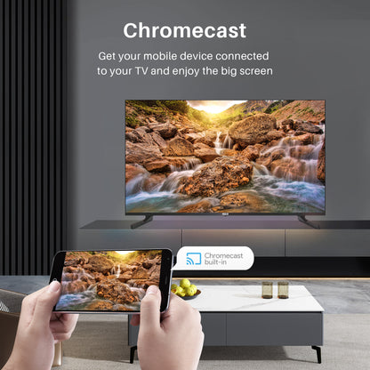 RCA Android Smart TV - QLED 4K Ultra HD - 43 inch/109 cm - Voice Controle & Streaming apps - HDMI x3, USB x2, CI+ - Tripple Tuner DVB-T/T2/S/S2/C - Frameless Design - Geassembleerd in Eindhoven - RAQ43UN1