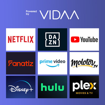 RCA VIDAA Smart TV - LED HD - 32 inch/82 cm - Frameless Design - Tripple Tuner DVB-T/T2/S/S2/C - HDMI x3, USB x2, CI+ - Streaming apps - Geassembleerd in Eindhoven - VRS32HQ1