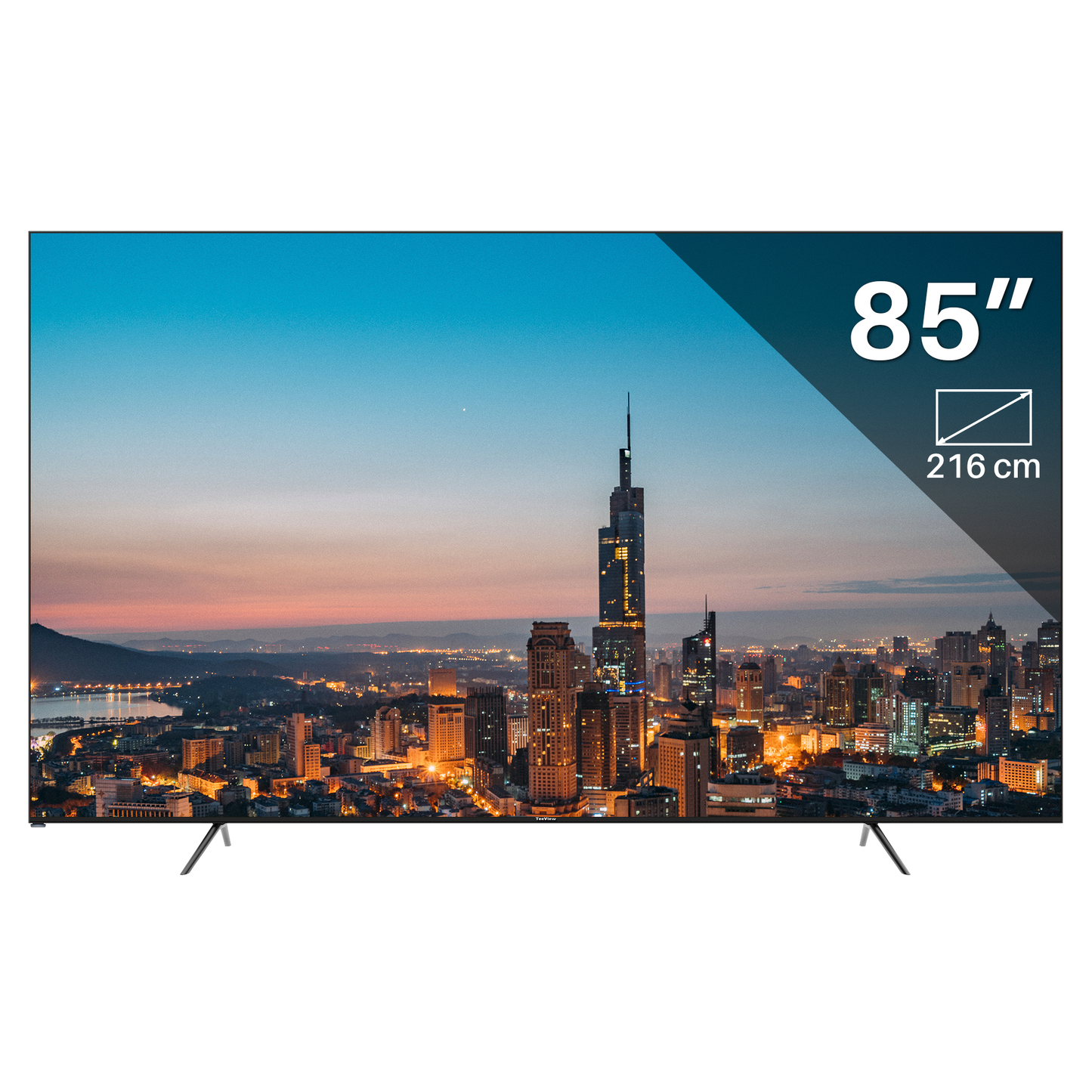 Google Smart TV | TeeView 85 inch QLED | 4K Ultra HD | 3xHDMI 2x USB | Ci+ | Triple Tuner DVB-T/T2/S/S2/C | Frameless Design | in Eindhoven geassembleerd | TV85QQG-EU