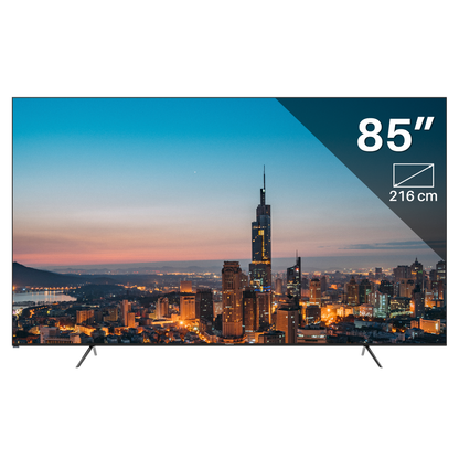 Google Smart TV | TeeView 85 inch QLED | 4K Ultra HD | 3xHDMI 2x USB | Ci+ | Triple Tuner DVB-T/T2/S/S2/C | Frameless Design | in Eindhoven geassembleerd | TV85QQG-EU
