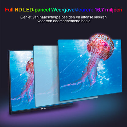 TuTu Standaard Monitor -  Full HD 75Hz LED - 22 inch/56 cm - HDMI, VGA, Audio Out - Inclusief HDMI kabel - F2145M (TU215M1)