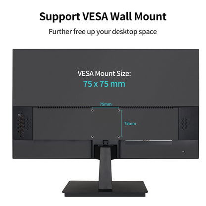 TuTu 24S1 24 inch frameless LED Monitor 75Hz HDMI,VGA,Audio out inclusief HDMI kabel