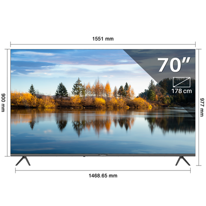 Google Smart TV | TeeView 70 inch QLED 4K Ultra HD Google TV | 3xHDMI 2x USB | Ci+ | Triple Tuner DVB-T/T2/S/S2/C | Frameless Design | Smart TV | in Eindhoven geassembleerd | TeeView TV70UQG-EU