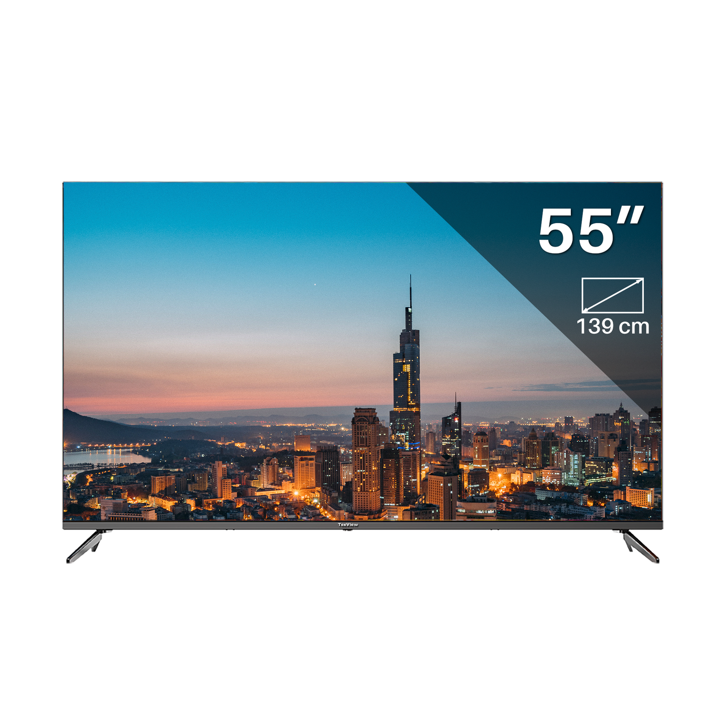 Google Smart TV | TeeView QLED TV 55 inch | 4K Ultra HD | Frameless Design | in Eindhoven geassembleerd | TV55QQG-EU