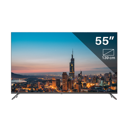 Google Smart TV | TeeView QLED TV 55 inch | 4K Ultra HD | Frameless Design | in Eindhoven geassembleerd | TV55QQG-EU